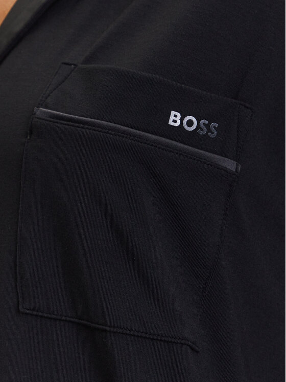 BOSS BOSS Pižamos marškiniai Sheen 50545588 Juoda Relaxed Fit