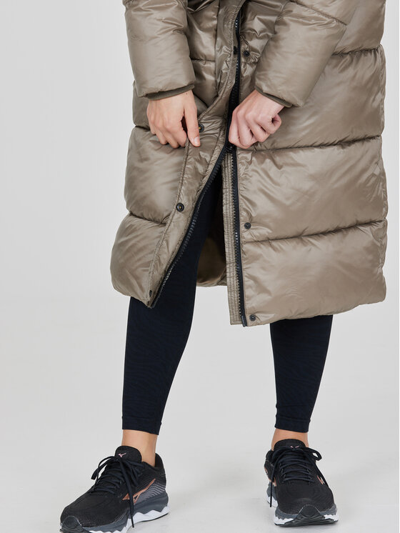 Athlecia Athlecia Zimska jakna Elly W Maxi Puffer EA233361 Rjava Regular Fit