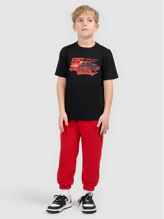 4F 4F Spodnie dresowe ESPORTS RACING Czerwony Regular Fit