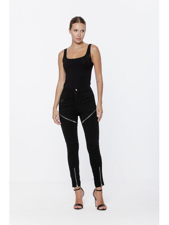 Jeansy, rozmiar XS, Czarne, SPODNIE Czarne JEANS DAMSKIE