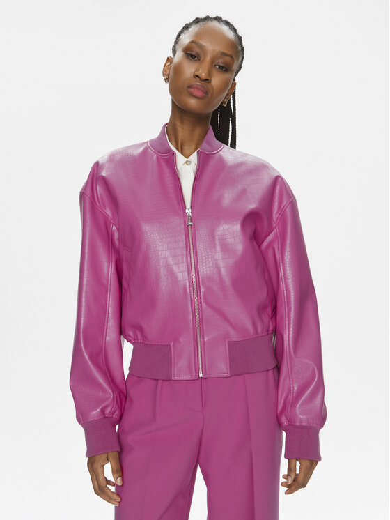 HUGO Hugo Jacke aus Kunstleder Amiboma-1 50508332 Rosa Regular Fit