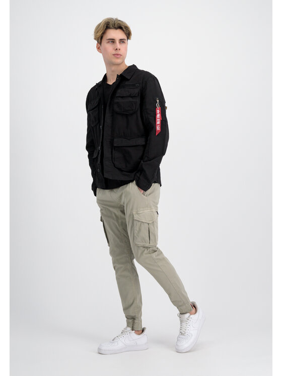 Alpha Industries Alpha Industries Koszula Ripstop Cargo Overshirt Czarny Regular Fit