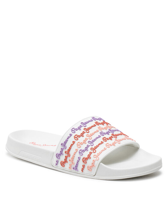 Pepe Jeans Pepe Jeans Şlapi Slider Set W PLS70145 Alb