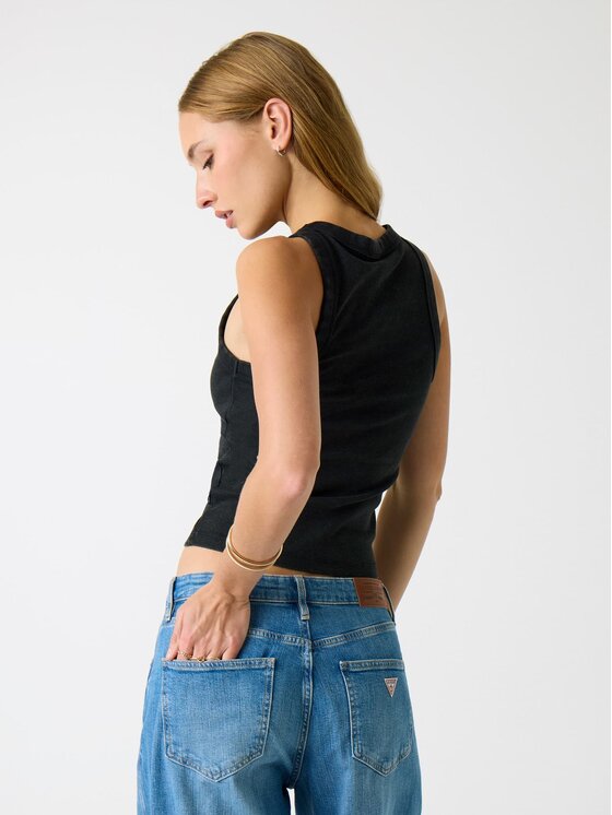 Guess Jeans Guess Jeans Топ 180345 Чорний Classic Fit