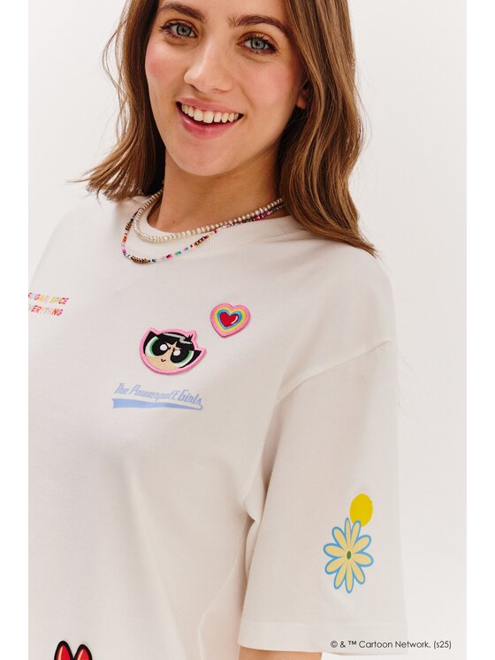 NAOKO NAOKO Tričko Sugar & Spice Biela Regular Fit