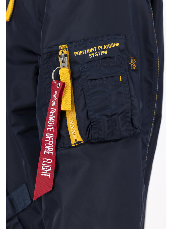 Alpha Industries Alpha Industries Kurtka bomber Falcon II Bomber Jacket Błękitny Regular Fit