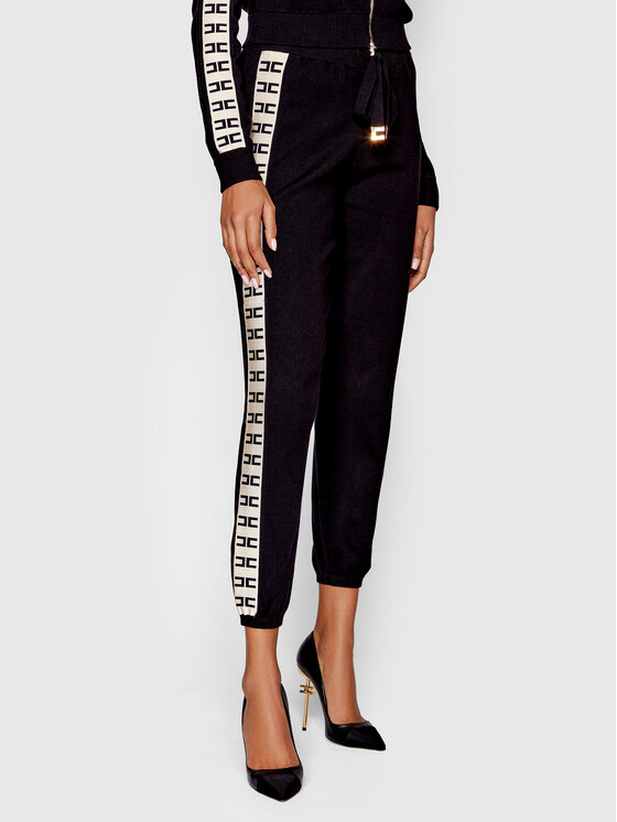 Elisabetta Franchi Elisabetta Franchi Donji dio trenerke KP-21S-21E2-V310 Crna Regular Fit
