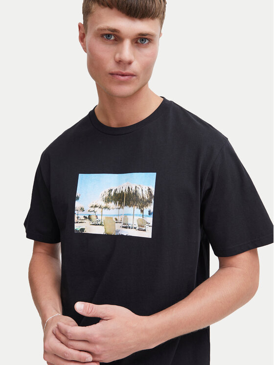 Solid Solid T-shirt 21108237 Crna Regular Fit