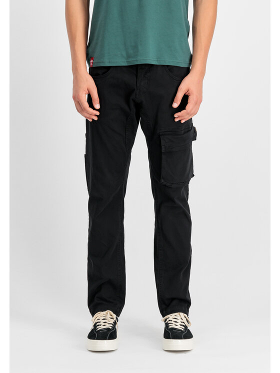 Alpha Industries Alpha Industries Spodnie cargo Lieutenant Pant Czarny Straight Leg