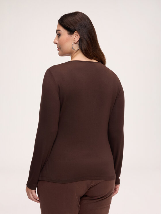 Fiorella Rubino Fiorella Rubino Bluzka G00PL009621N0V2 Brązowy Regular Fit