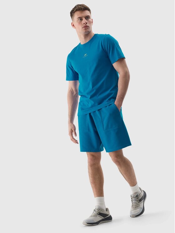 4F 4F Bavlnené šortky 4FWSS24TSHOM330-36S Modrá Regular Fit