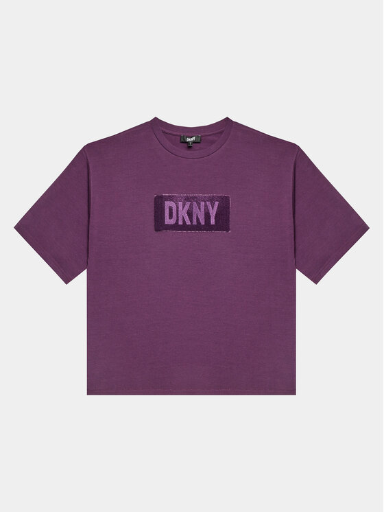 DKNY Tričko D35T02 D Fialová Regular Fit