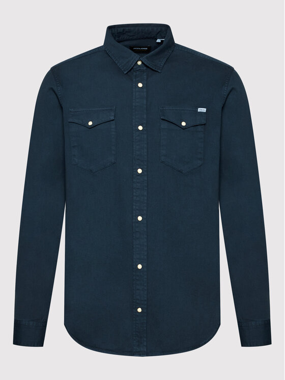 Jack&Jones Jack&Jones Košulja Sheridan 12138115 Tamnoplava Slim Fit