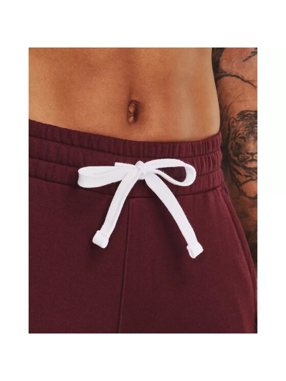 Under Armour Under Armour Legginsy Rival Fleece Joggers Bordowy Regular Fit