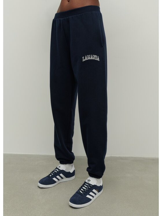 La Mania La Mania Spodnie dresowe MATCH 2 Granatowy Classic Fit