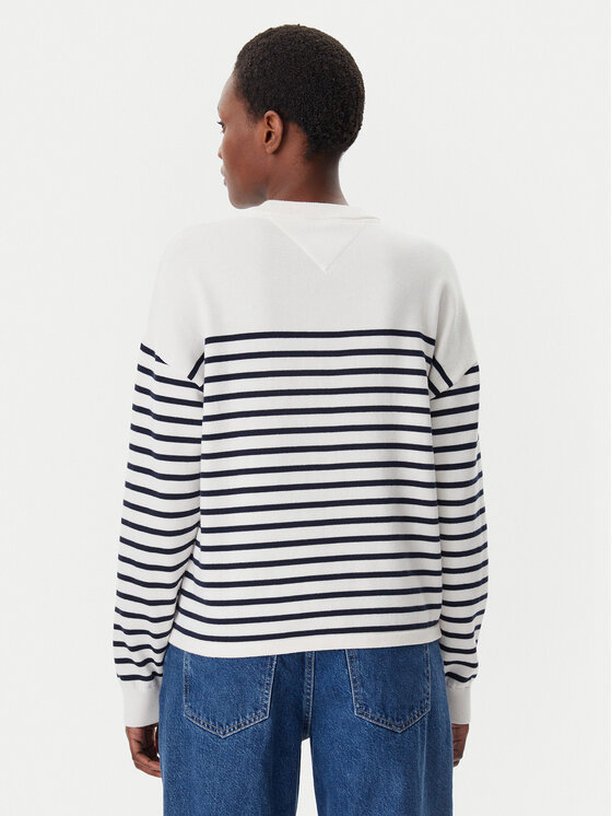 Tommy Jeans Tommy Jeans Megztinis Varsity DW0DW20251 Écru Regular Fit