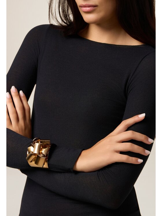 Oltre Oltre T-shirt G049J104293N033 Nero Slim Fit