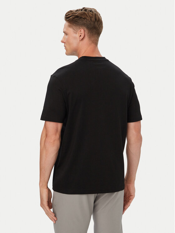 BOSS BOSS T-krekls Structure Logo 50566883 Melns Regular Fit