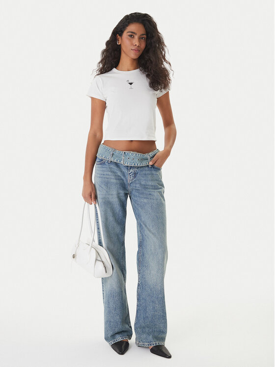 HUGO HUGO T-krekls Dichroma_B 50560769 Écru Slim Fit