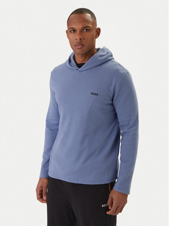 BOSS BOSS S dlhými rukávmi Waffle 50535885 Modrá Regular Fit