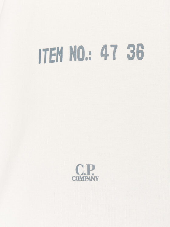 C.P. Company C.P. Company T-Shirt 18CMTS107A110301W Biały Regular Fit