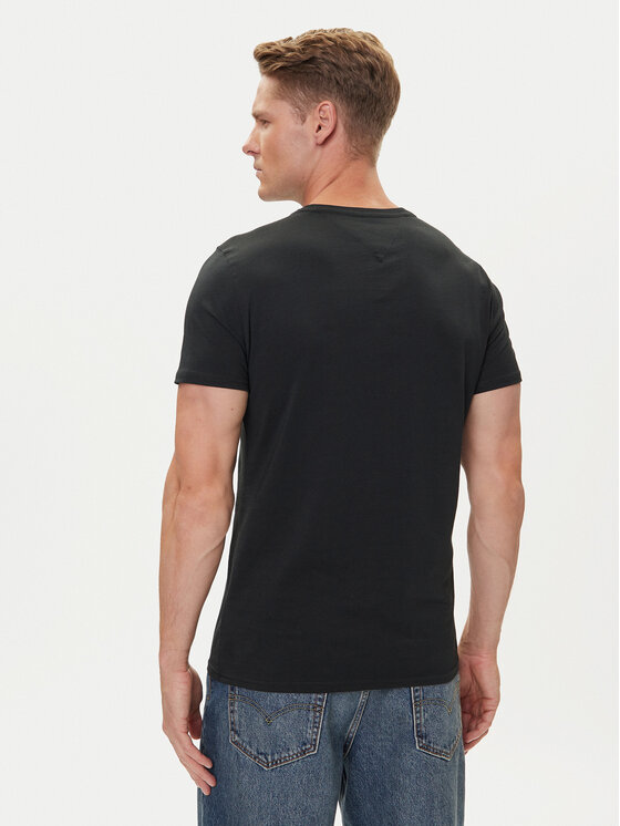 Tommy Jeans Tommy Jeans Marškinėliai DM0DM04411 Juoda Slim Fit
