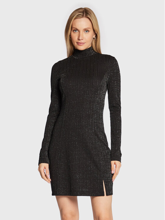 Guess Guess Kasdieninė suknelė Lane W2BK45 KBDW0 Juoda Regular Fit