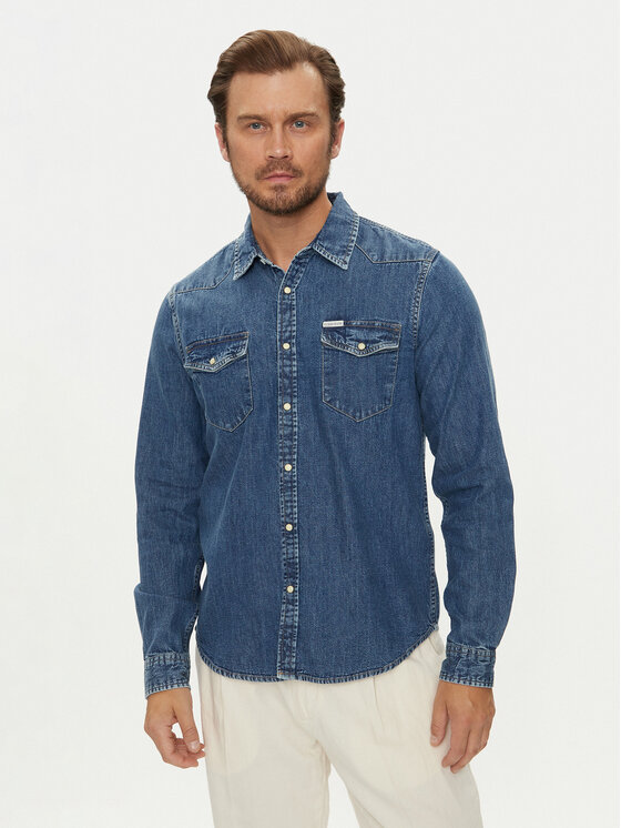 Guess Jeans Guess Jeans Farmering M4YH55 D5EI1 Sötétkék Slim Fit