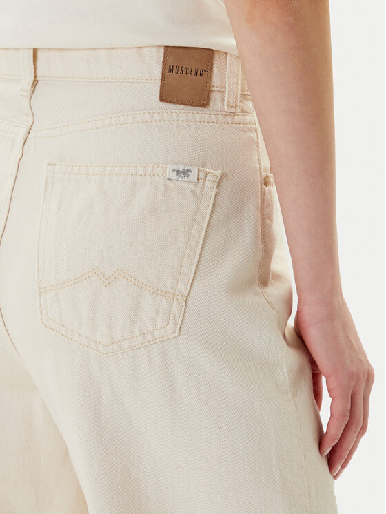 Mustang Mustang Jeans hlače Luise 1016209 Écru Wide Fit