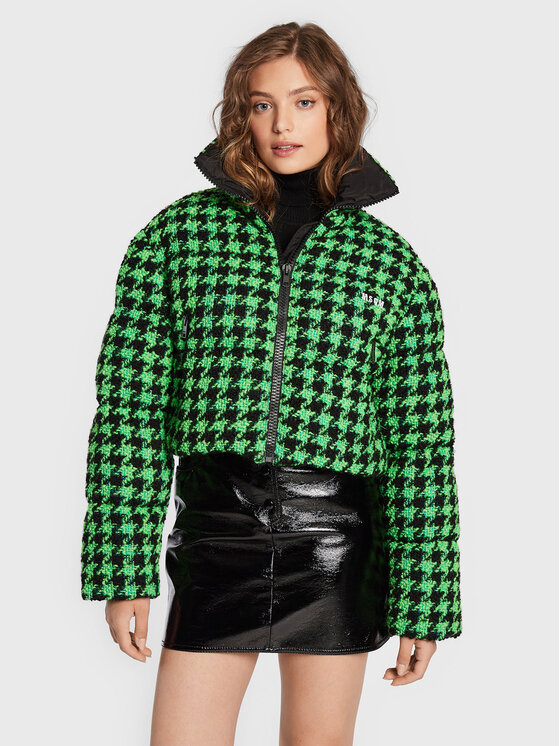 MSGM MSGM Geacă din puf 3341MDH27X 227607 Verde Regular Fit