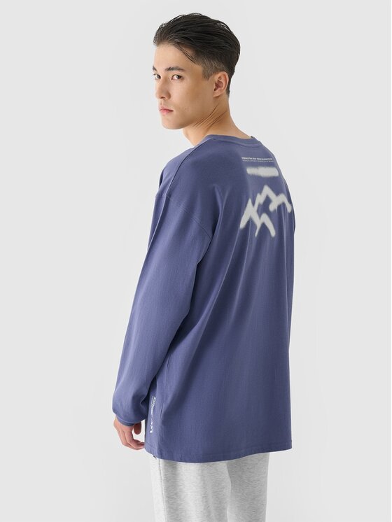 4F 4F Longsleeve 4FRAW24TLONM507-32S Blu scuro Oversize