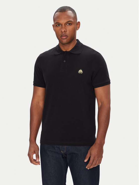 Moose Knuckles Moose Knuckles Polo Everett M34MT712G Czarny Regular Fit