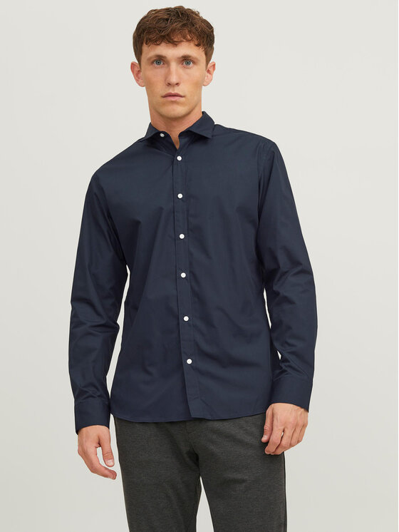 Jack&Jones Košeľa 12187222 Tmavomodrá Slim Fit