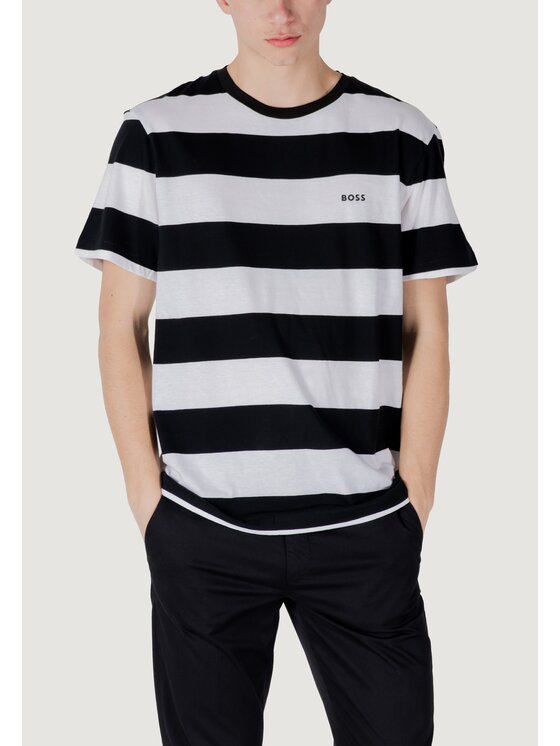 BOSS BOSS T-shirt TalesStripe 10252438 01 Nero Casual Fit
