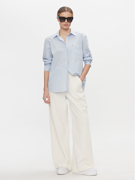 Tommy Hilfiger Tommy Hilfiger Сорочка Essential WW0WW41410 Блакитний Regular Fit