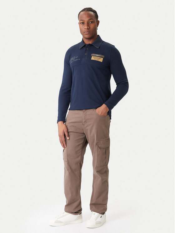 Aeronautica Militare Aeronautica Militare Polokošile 252PO1897UP00173 Tmavomodrá Regular Fit