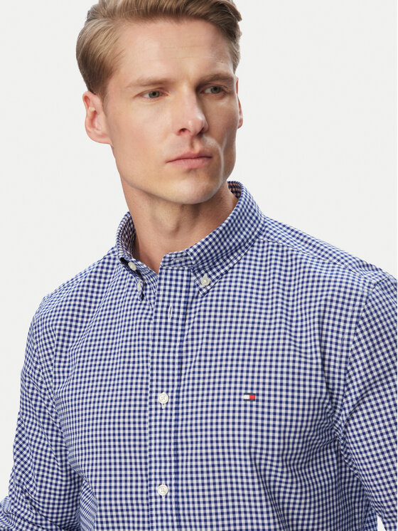 Tommy Hilfiger Tommy Hilfiger Camicia Gingham MW0MW43319 Blu Regular Fit