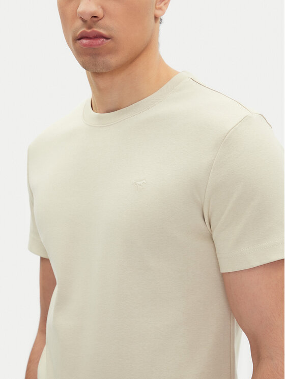 Mustang Mustang T-Shirt Allen 1016486 Beżowy Slim Fit