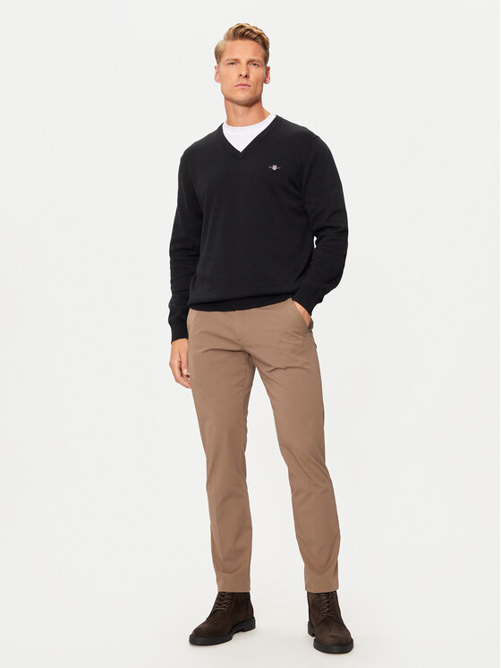 Gant Gant Sweter Classic 8030562 Czarny Regular Fit