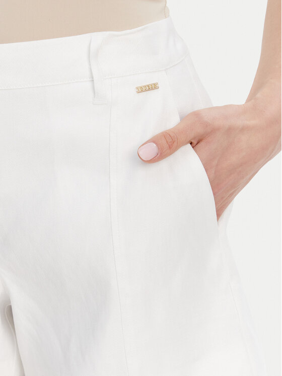 Guess Guess Szorty materiałowe W5GD1W WH5L2 Biały Regular Fit