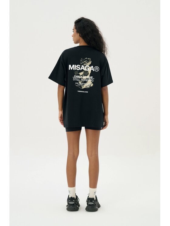 Misaga Misaga T-Shirt DASR T-SHIRT Czarny Oversize
