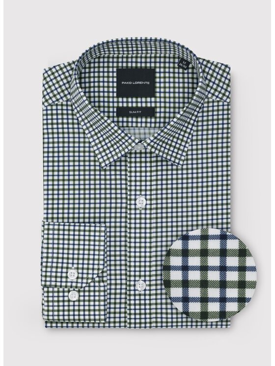 Pako Lorente Pako Lorente Koszula P26WF-1X-023 Zielony Slim Fit