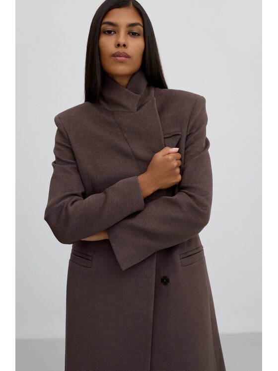 Estro Estro Cappotto ER00118054 Marrone Loose Fit