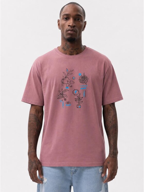 MyStars MyStars T-Shirt Les Plante 132426 Różowy Regular Fit