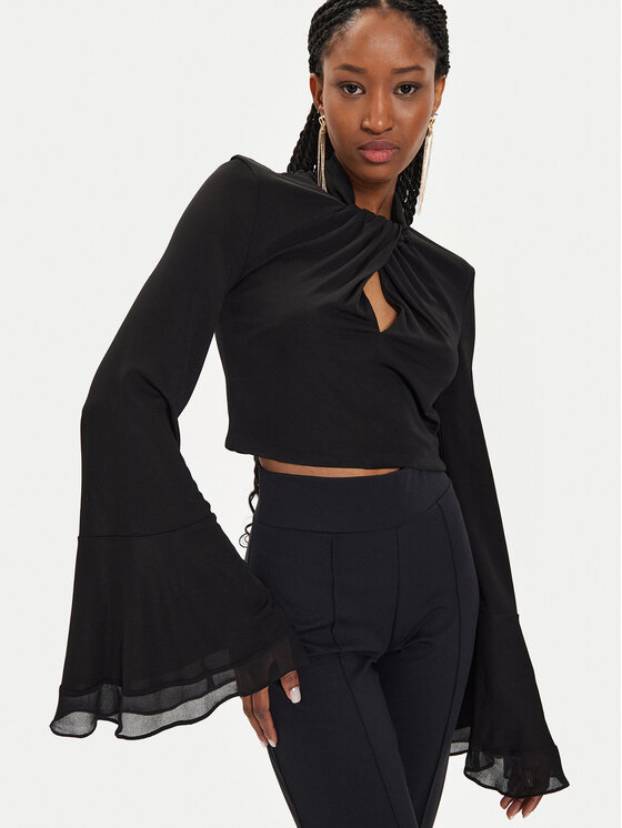 TWINSET TWINSET Bluza 241TT2099 Črna Slim Fit