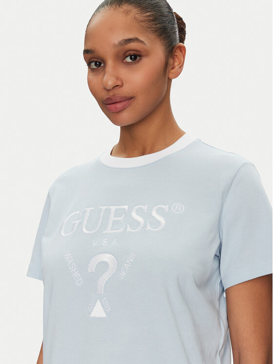 Guess Guess Футболка V5GI18 I3Z14 Блакитний Boxy Fit