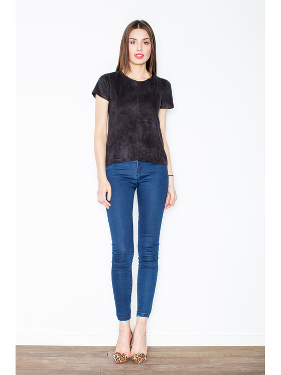 FIGL FIGL Bluzka M458 Czarny Regular Fit