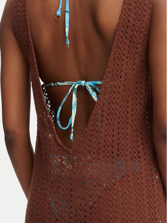 Roxy Roxy Φόρεμα παραλίας Playa Mood ERJX603495 Σκούρο καφέ Regular Fit