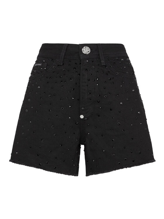 PHILIPP PLEIN PHILIPP PLEIN Džínsové šortky 1991 Čierna Skinny Fit