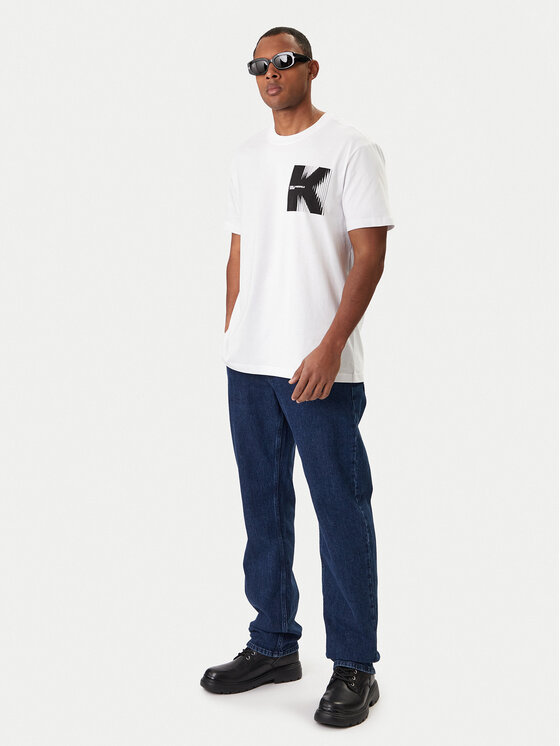 Karl Lagerfeld Jeans Karl Lagerfeld Jeans Tricou B1M17066 Alb Regular Fit